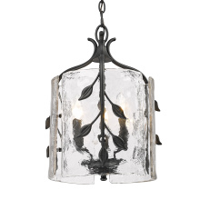 Golden 3160-3P NB-HWG - Golden Lighting Calla 3-light Pendant in Natural Black